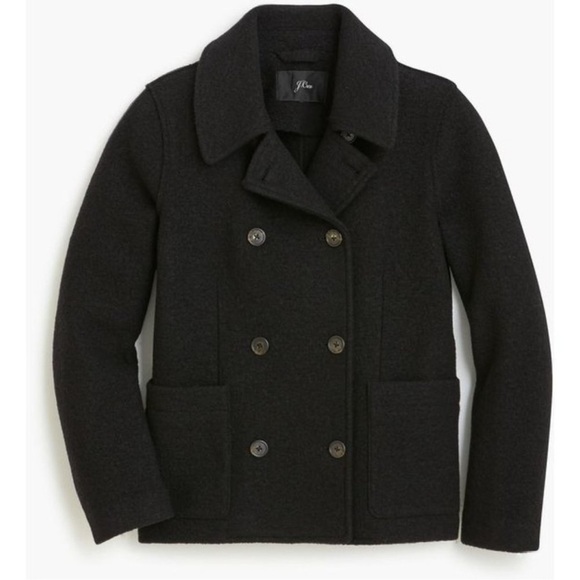 J. Crew Jackets & Blazers - J. Crew Italian Boiled Wool Peacoat size 6
